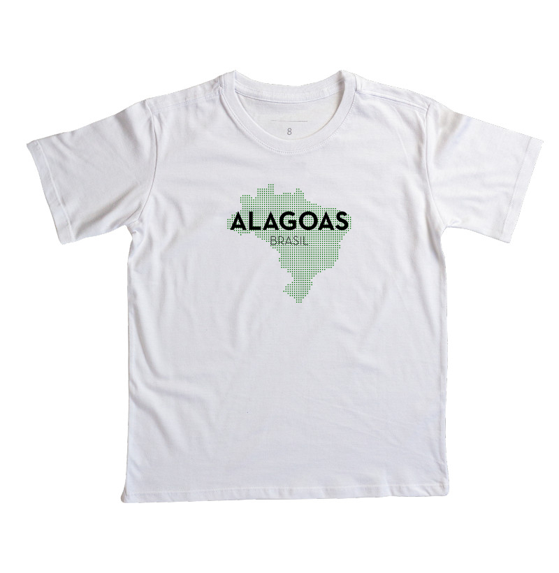 Camiseta Infantil Alagoas Estado Mapa Brasil