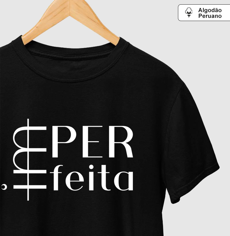 PREMIUM IMperfeita estampa branca e preta PREMIUM algodão peruano