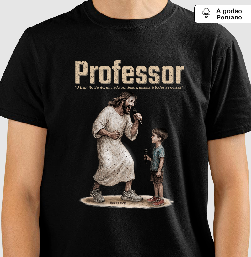 Camiseta Algodão Peruano Professor - Cantando