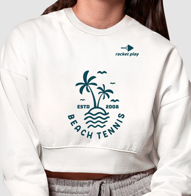 Cropped Moletom Beach Tennis - Esporte desde 2008