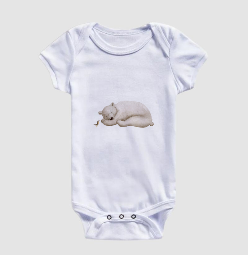 Body Infantil O Urso e o Pássaro