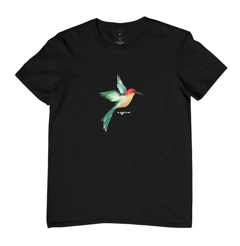 Camiseta Beija Flor Aquarela