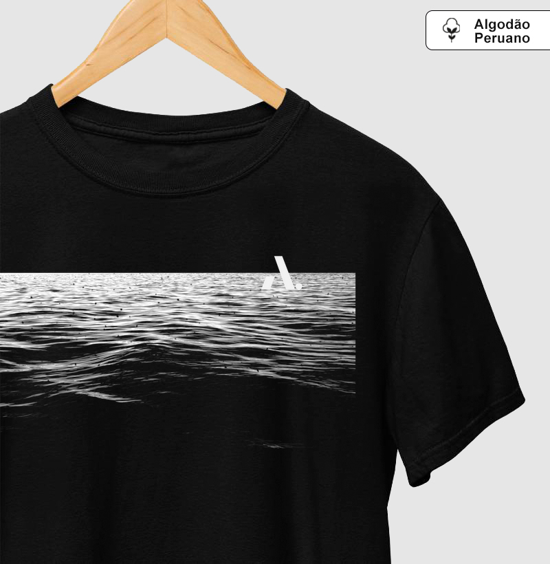 Camiseta Ocean Algodão Peruano Preta