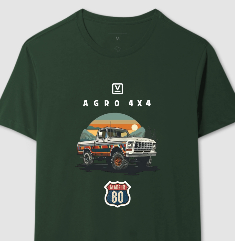 Camiseta Coleção Camionetes Agro 4x4 - Made in 80's
