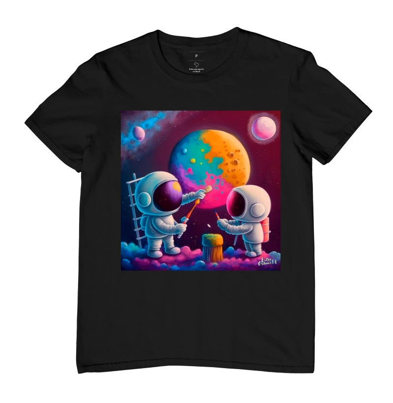 Astronautas Pintanda Lua 