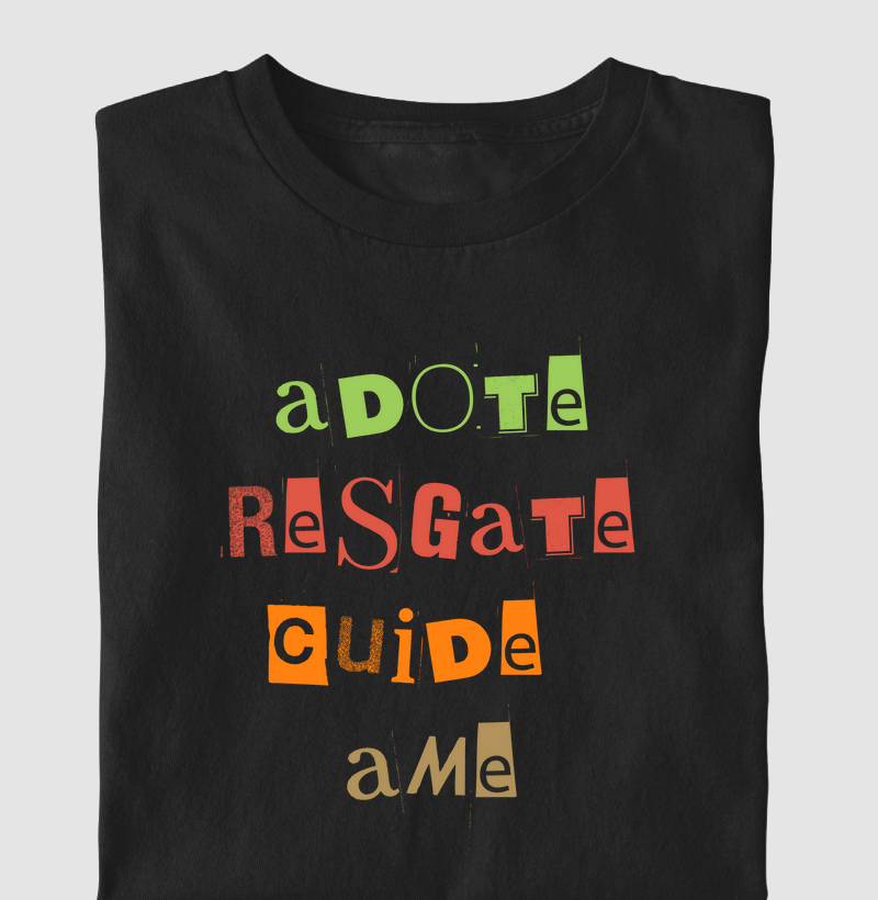 Camiseta adote e resgate