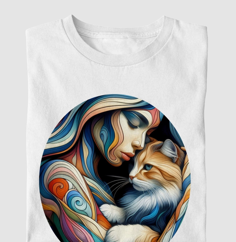 A fusão da mãe e do gato