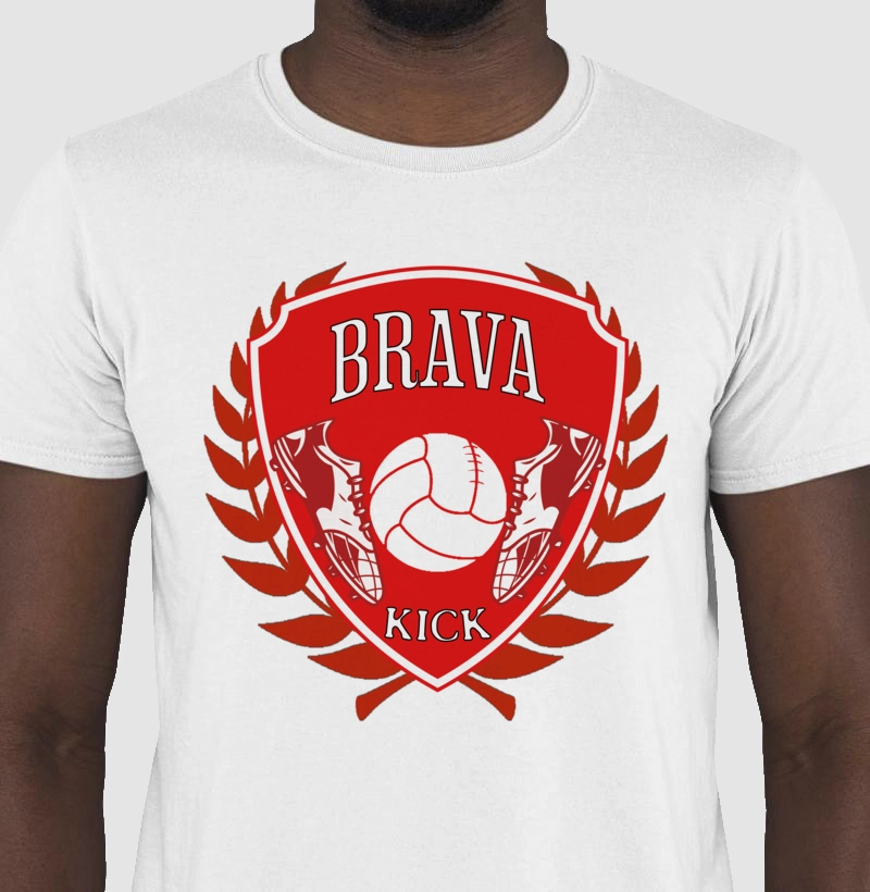 Camiseta Brasão Brava Kick Vermelho