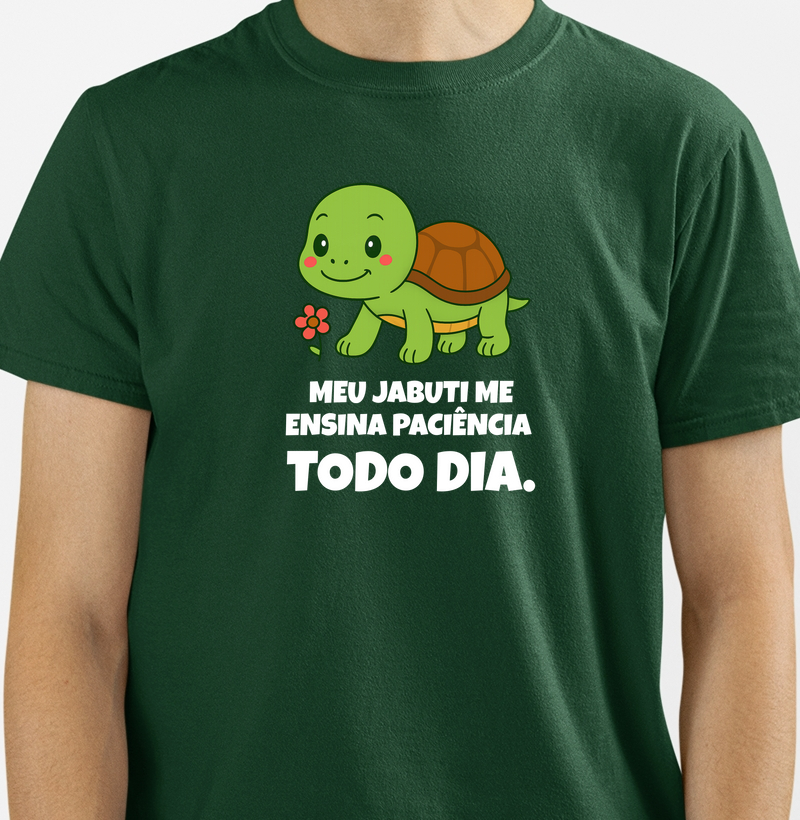 Meu jabuti me ensina paciência todo dia.