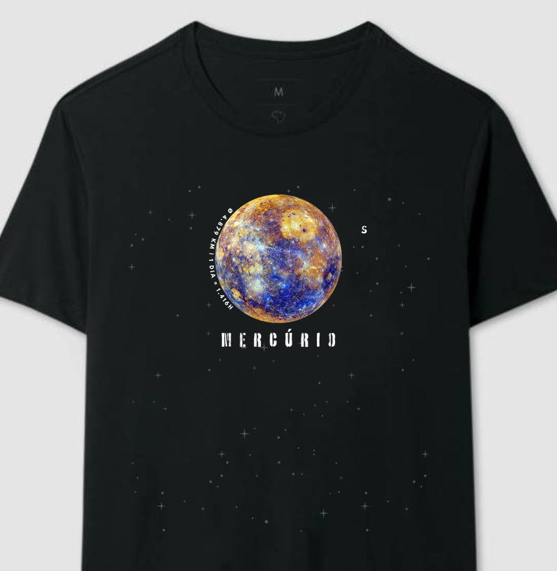 Mercúrio, o Mensageiro Celestial. Camiseta Supernova Estampada 