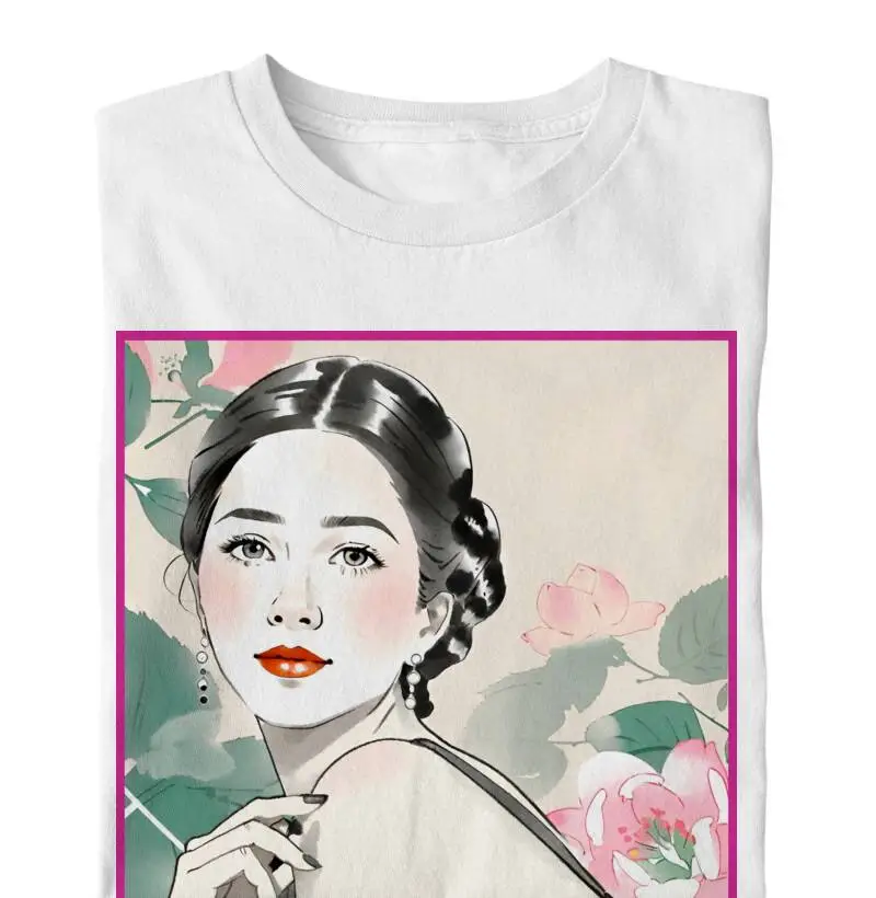 Camiseta Reserva Ink - Mulher entre as flores - Criada para Cliente