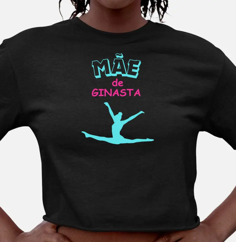 Camiseta Cropped - Mãe de Ginasta