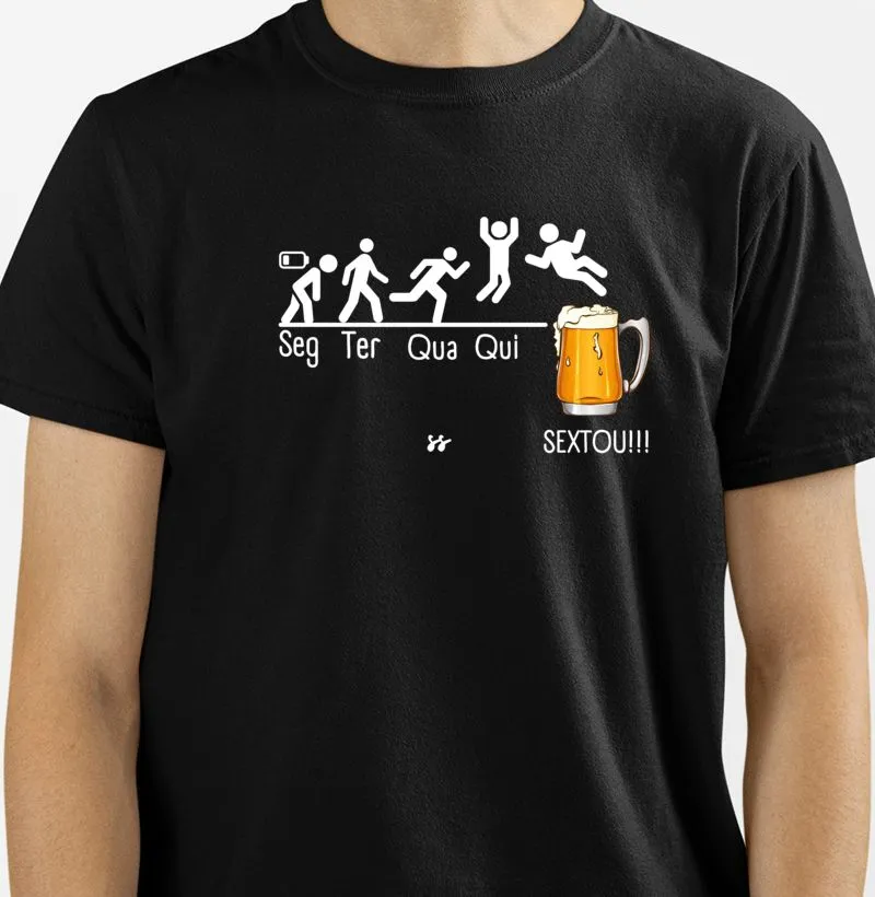 T-shirt masculina e feminina “Sextou!!!” 