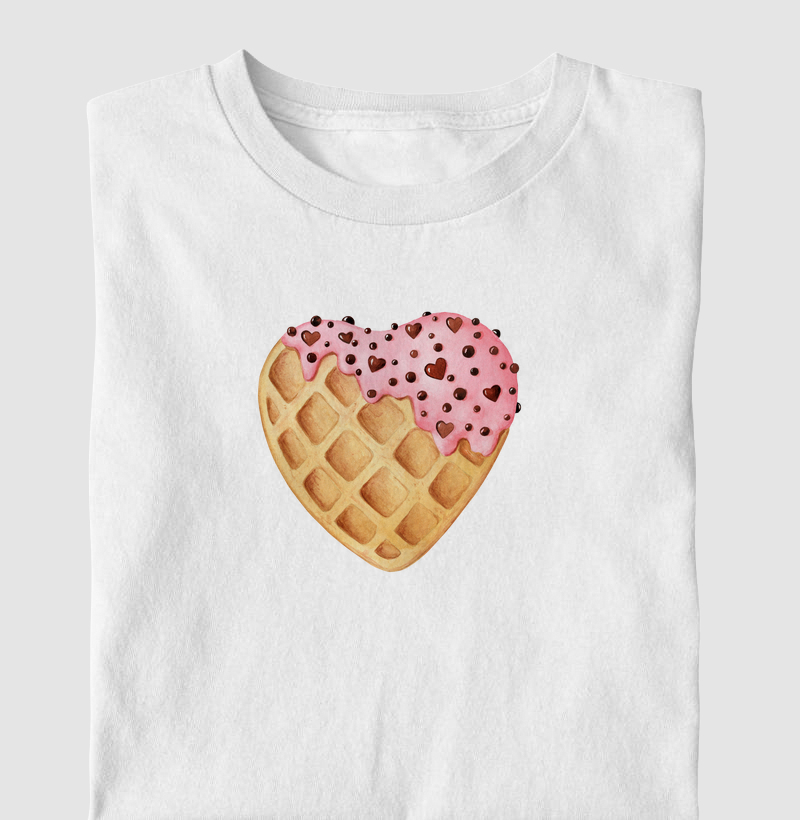 T-shirt infantil coração doce