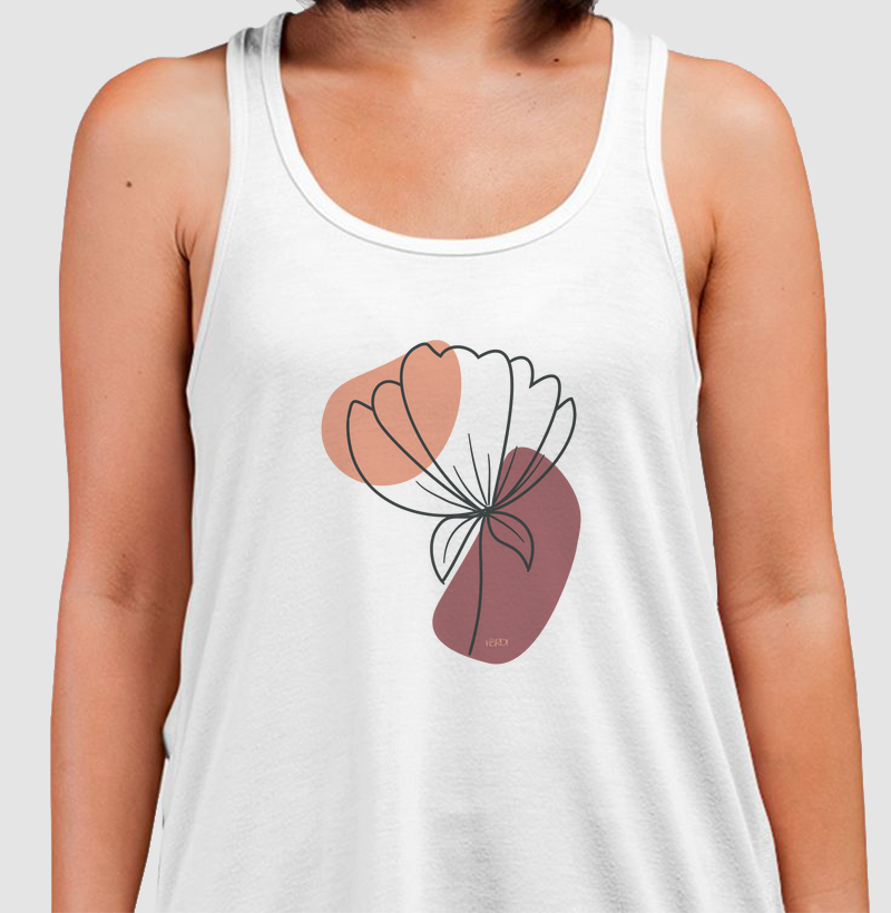 Flor estilizada fundo rosa