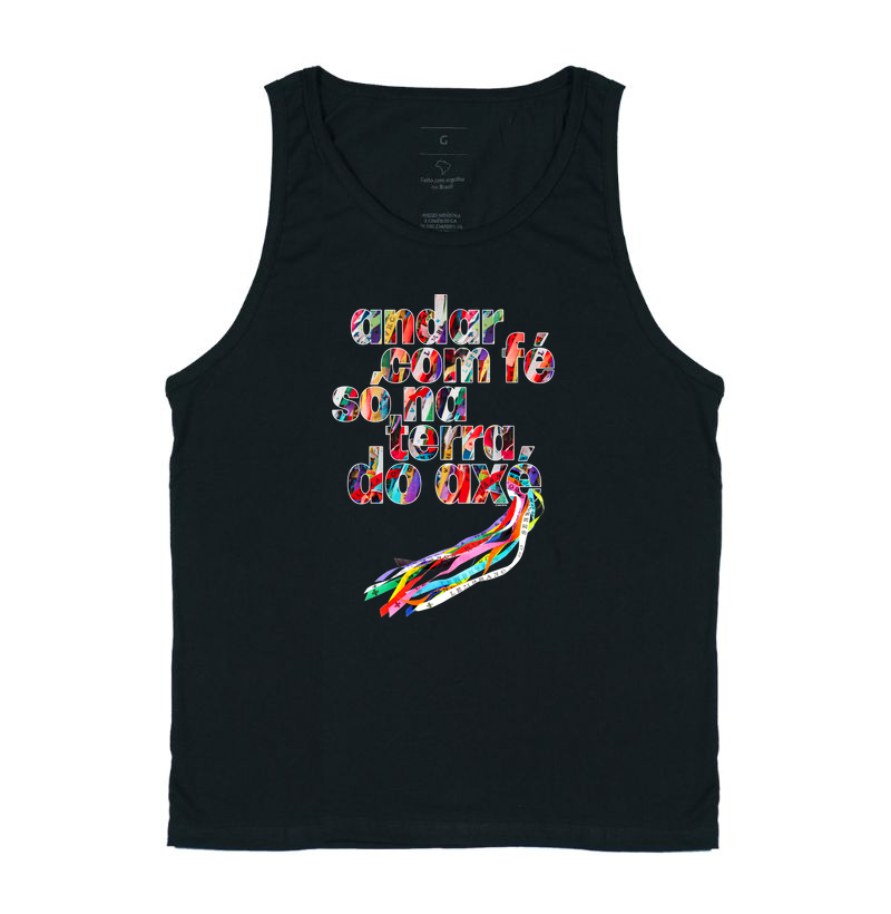Camiseta Andar com Fé Só na Terra do Axé