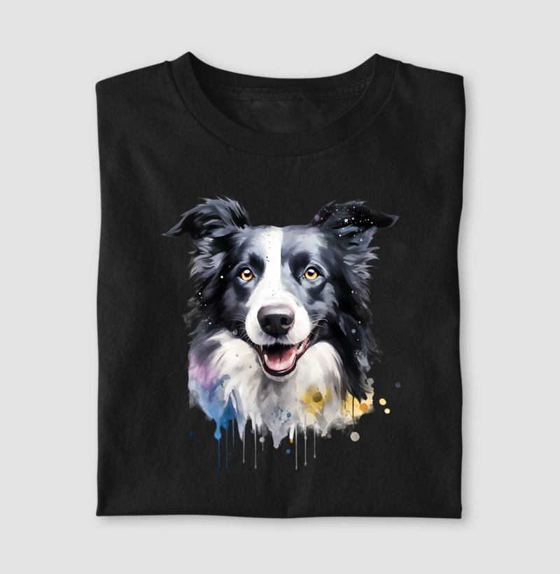 Border Collie aquarela