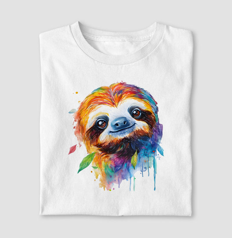 Bicho Preguiça colors aquarela