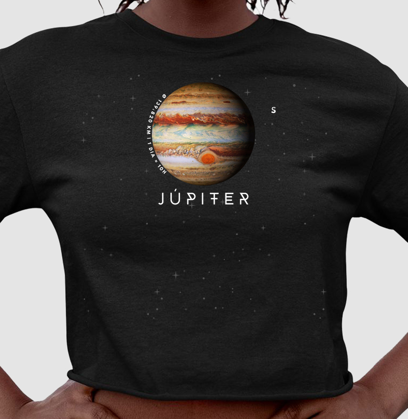 Júpiter, o Gigante Benevolente. Camiseta Supernova Estampada 