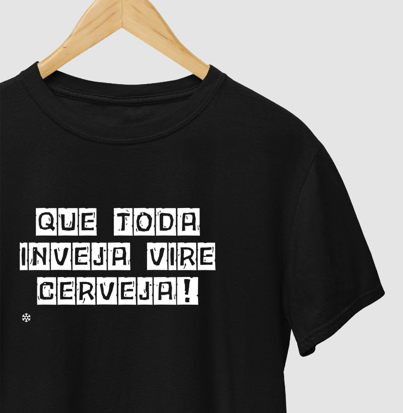 Camiseta Inveja Vire Cerveja Preta