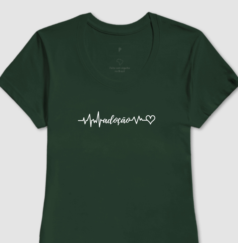 Camiseta Batidas de Amor: Adoção | Feminina | verde