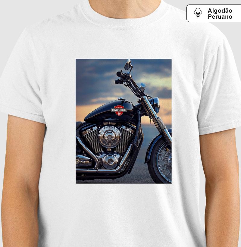 Motorcycle at Sunset Edição Especial em Algodão Peruano