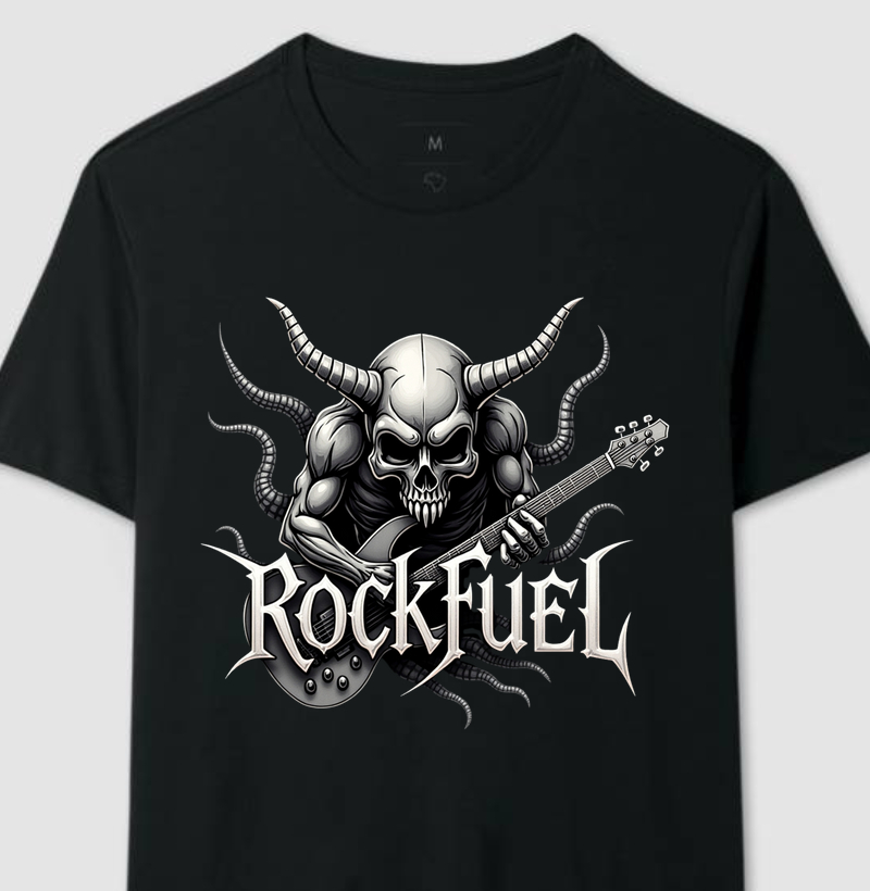 RockFuel Guitar Demon - Camiseta Rock/Metal