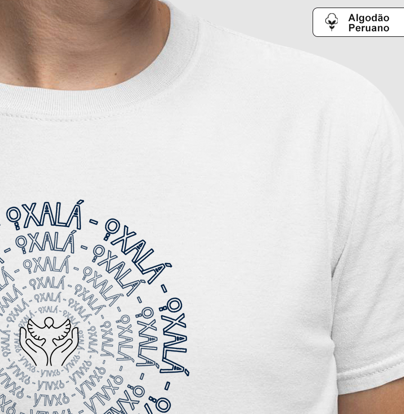 Estampa Oxalá Círculos Branco Masc.