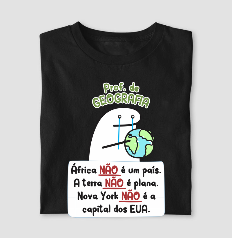 Camiseta professor divertido geografia