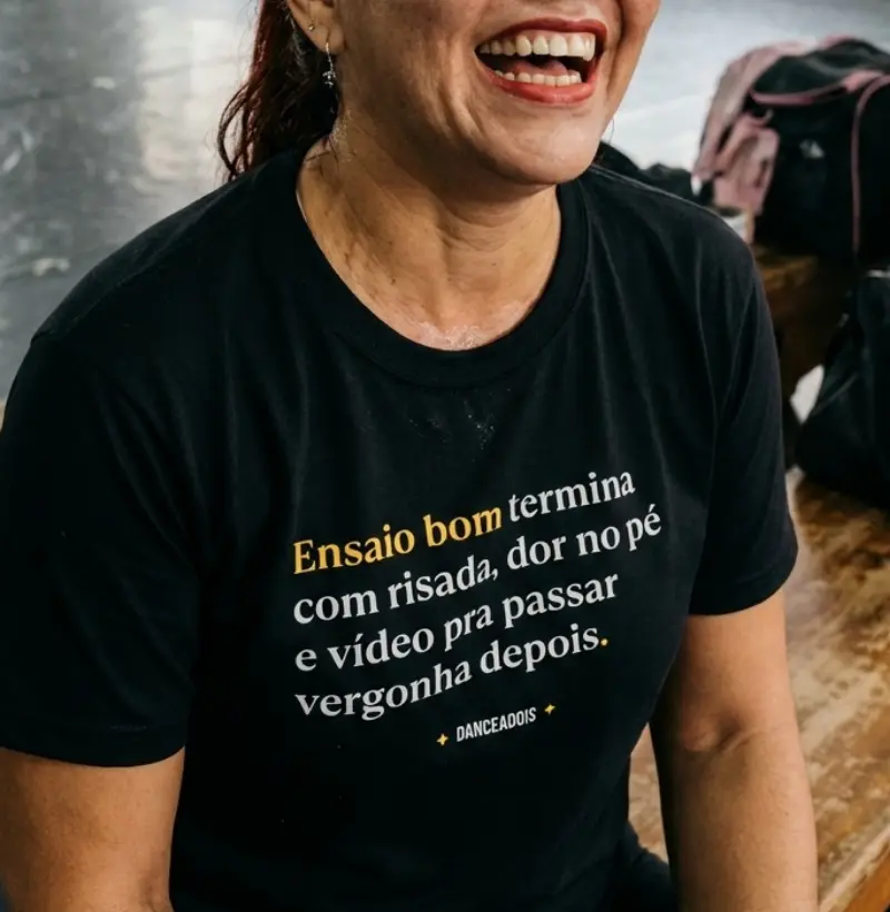 Ensaio bom termina com risada, dor no pé e vídeo pra passar vergonha depois.