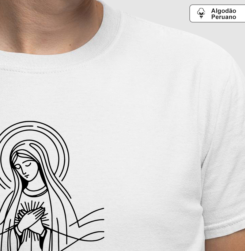 Estampa Nossa Senhora é Luz Branca Masc.
