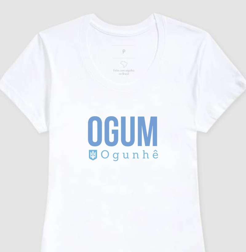 Camiseta Feminina Ogum Umbanda | Conexão Espiritual e Estilo