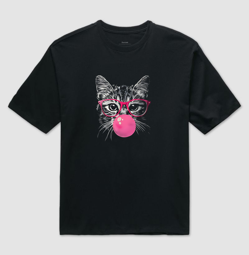 Gato com chiclete