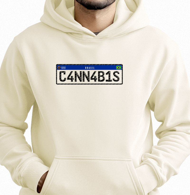 Moletom com Capuz BR00061 Placa Cannabis