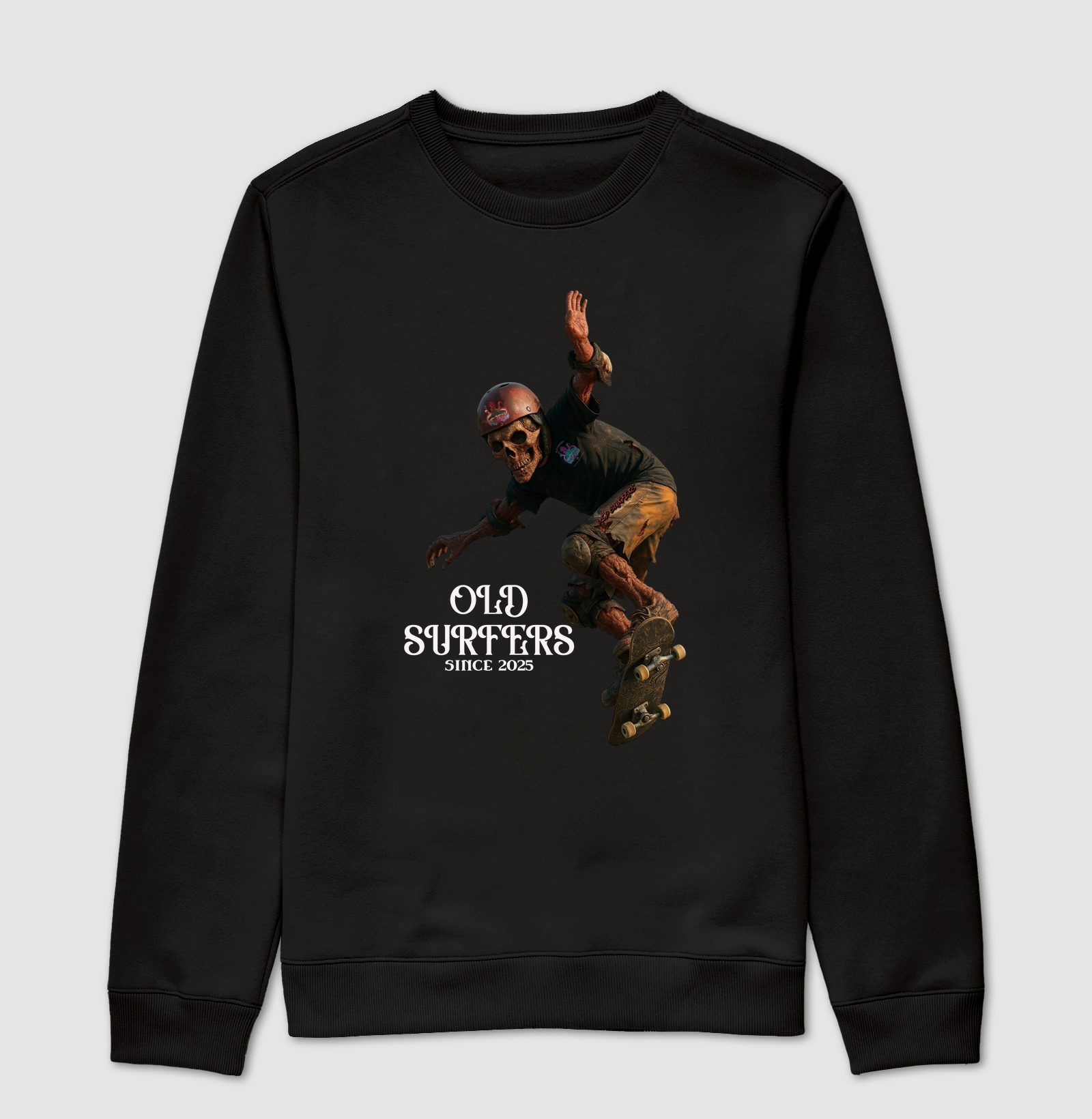 Camisa Old Surfers Skull Skate Whith