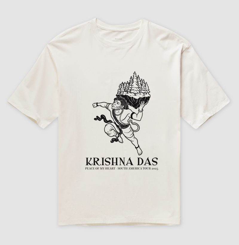 Hanuman Mountain - Camiseta Oversized - Estampa Preta