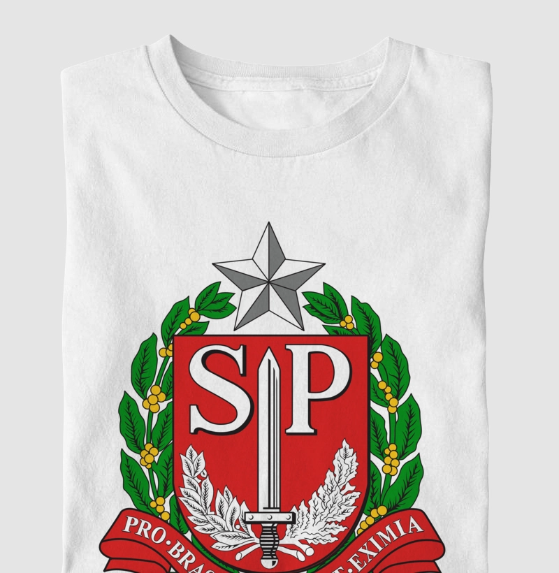 CAMISETA "BRASÃO DE SÃO PAULO" - Coleção Estados Brasileiros