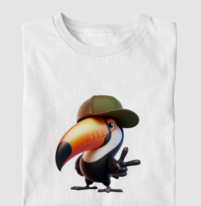 camiseta branca tucano boné