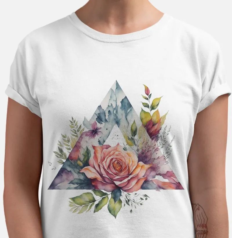 Piramide flores e rosa