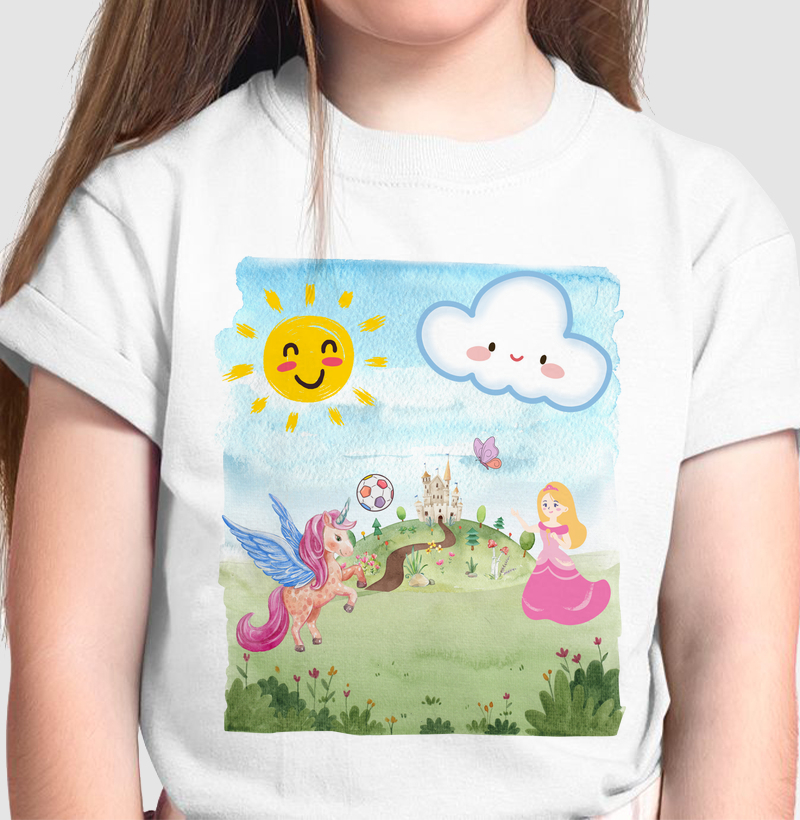 Princesa Jogando Bola com Unicórnio