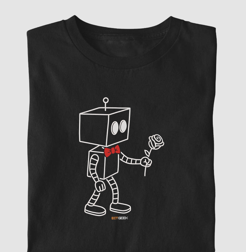 Camiseta Casal Robô Flor