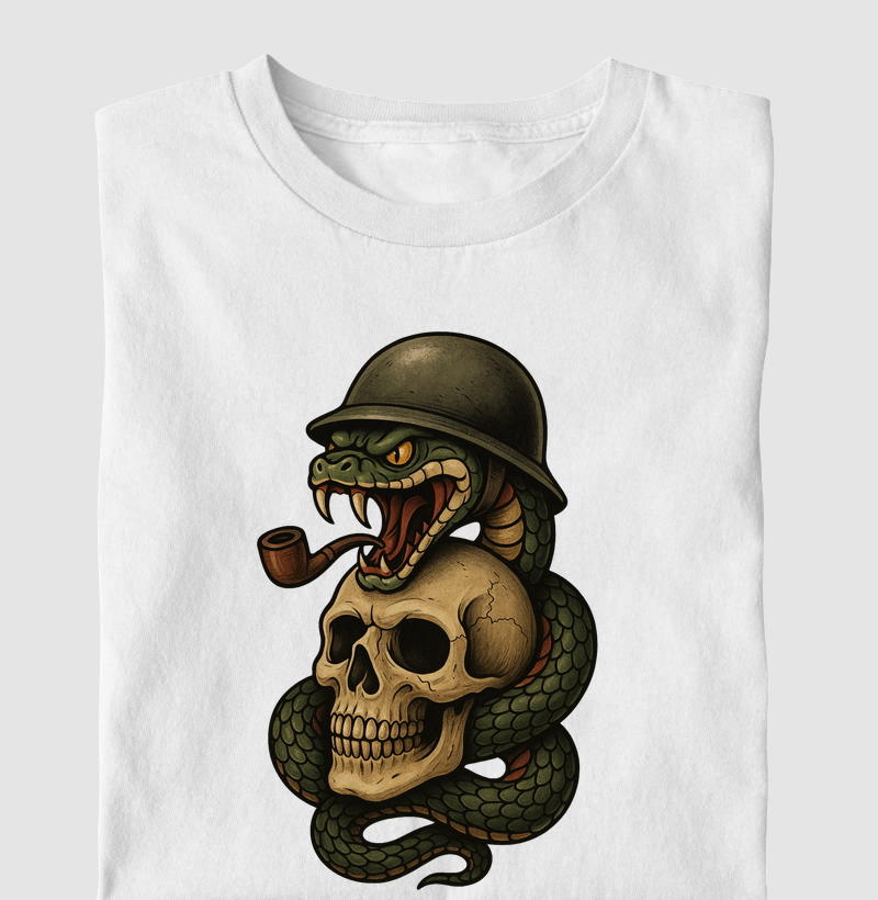 Camiseta Cobra Fumando