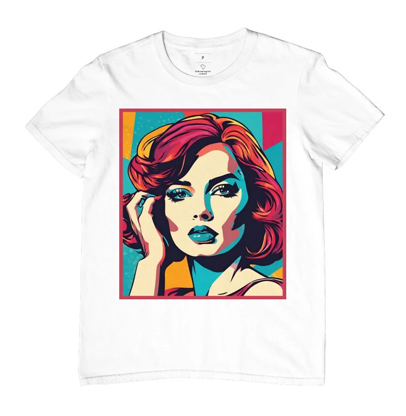 Camiseta Reserva Ink - Vintage Woman Red Pop Art