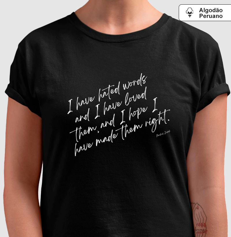Camiseta Algodão Peruano HATED WORDS Matutaremos