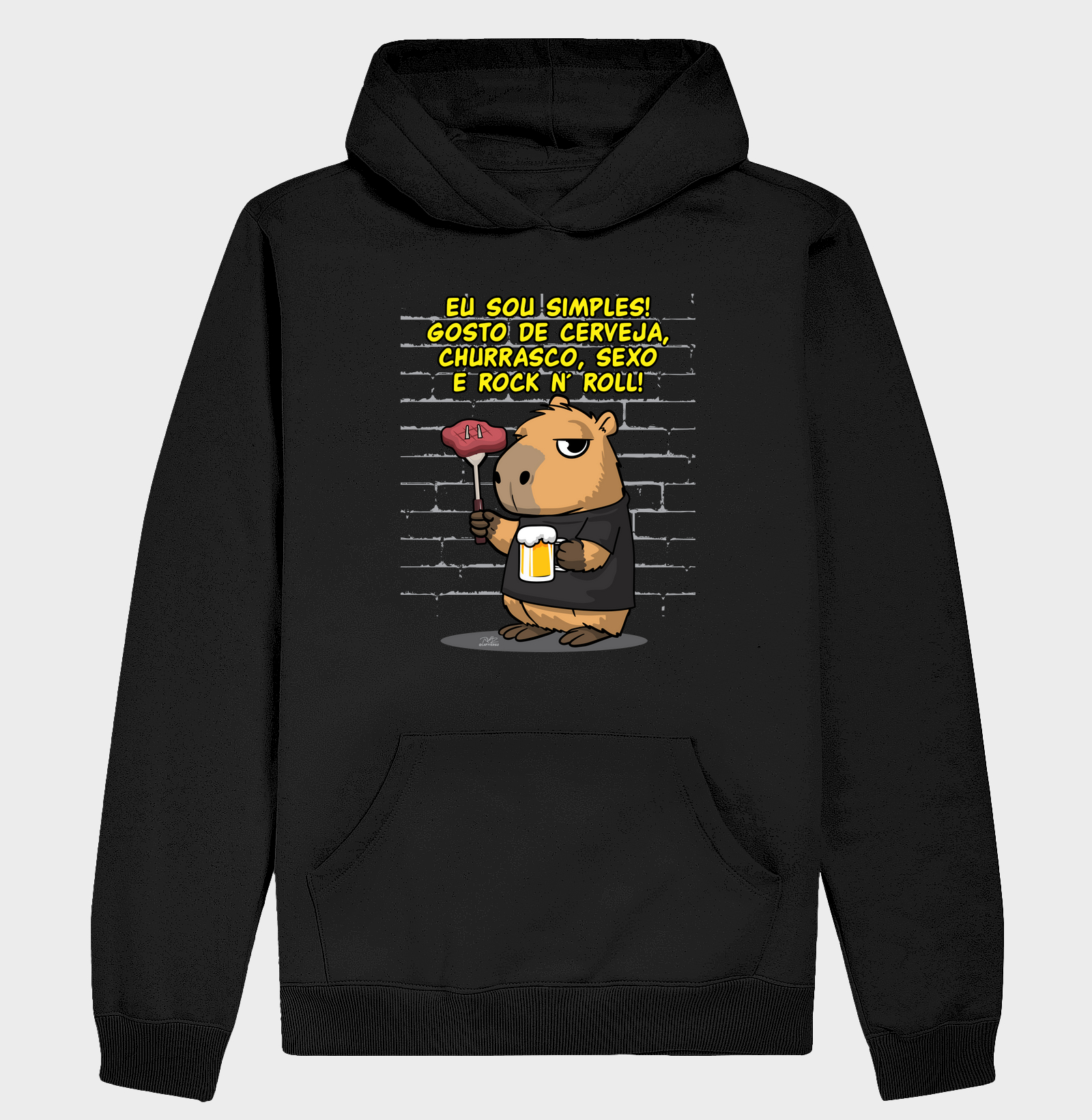 Camiseta Capivara rock simples