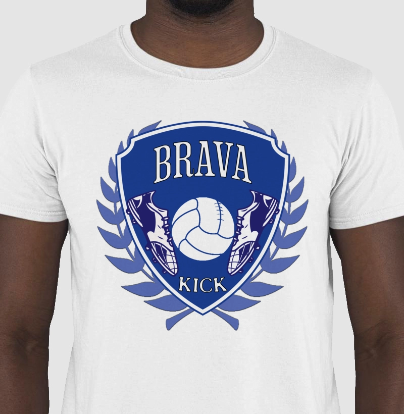 Camiseta Brasão Brava Kick Azul Marinho