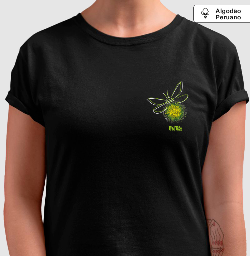 T-SHIRT "SONHO" / MINI VAGALUME (ALGODÃO PERUANO - LADO ESQUERDO)