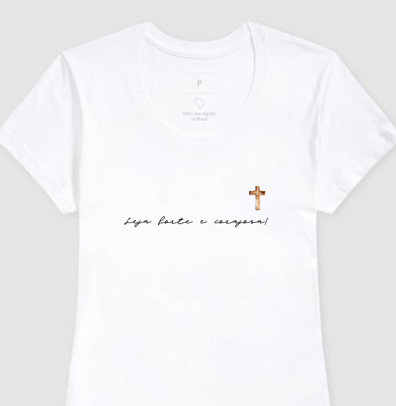 Seja forte e corajosa Lettering Bolso