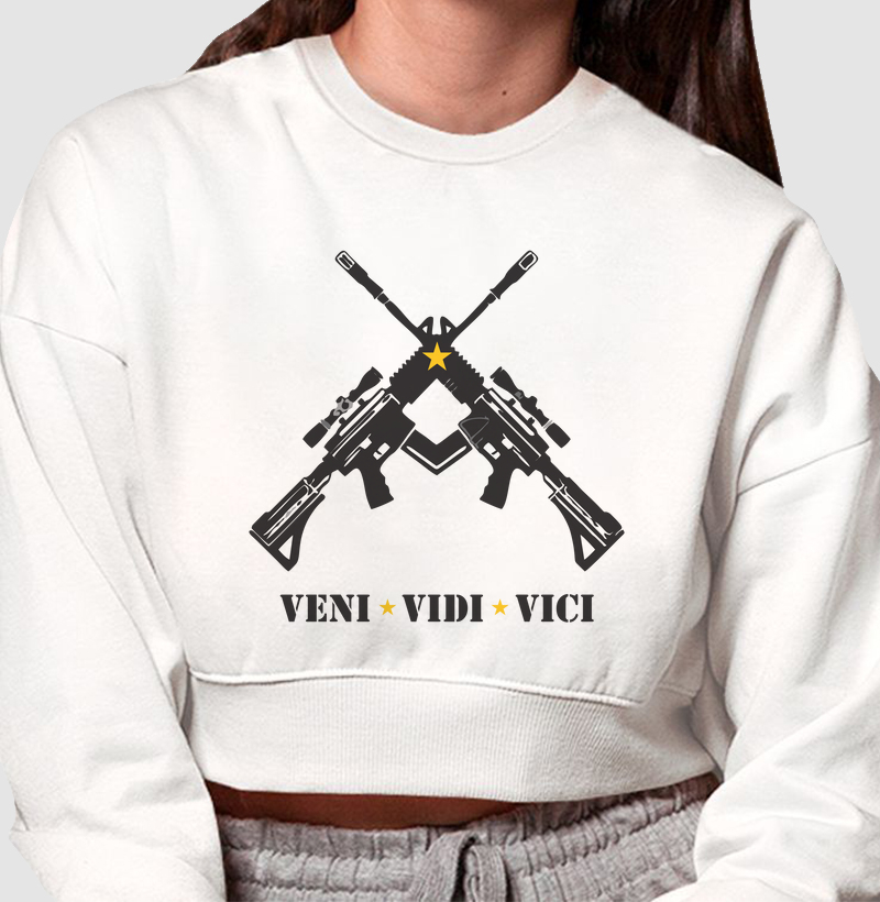 VENI VIDI VICI/ Cropped Moletom