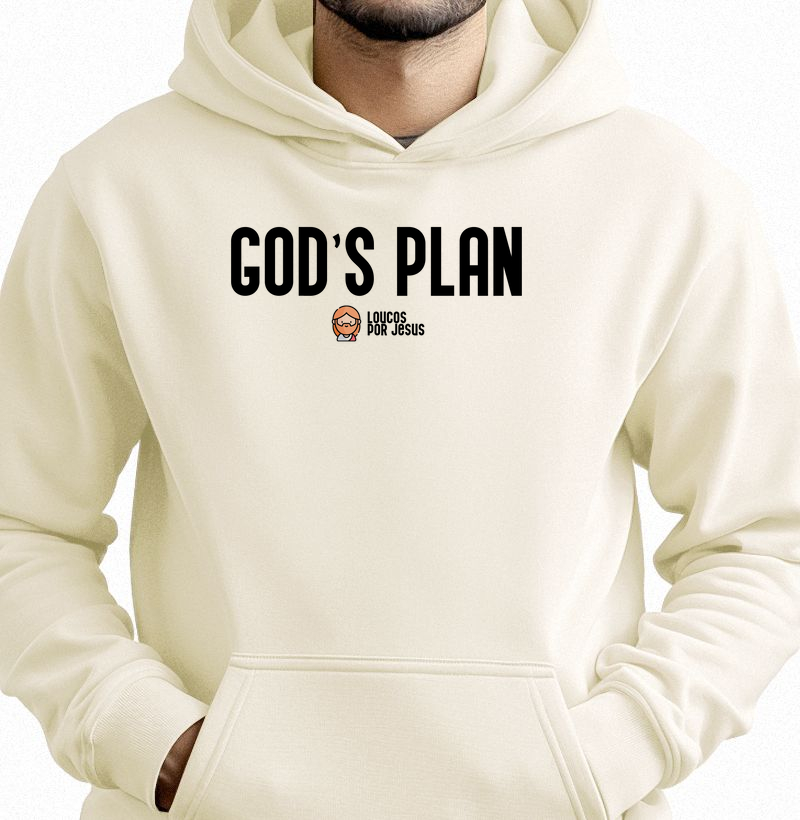 Hoodie Moletom | God's Plan - Loucos Por Jesus 